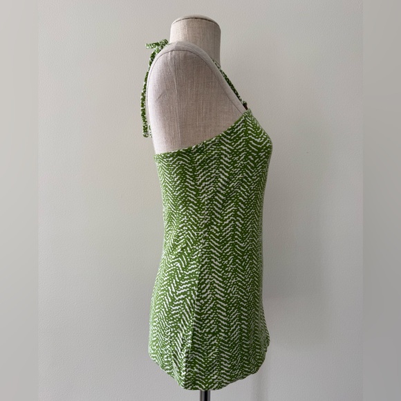 Banana Republic Green and White Patterned Halter Top - Picture 7 of 8